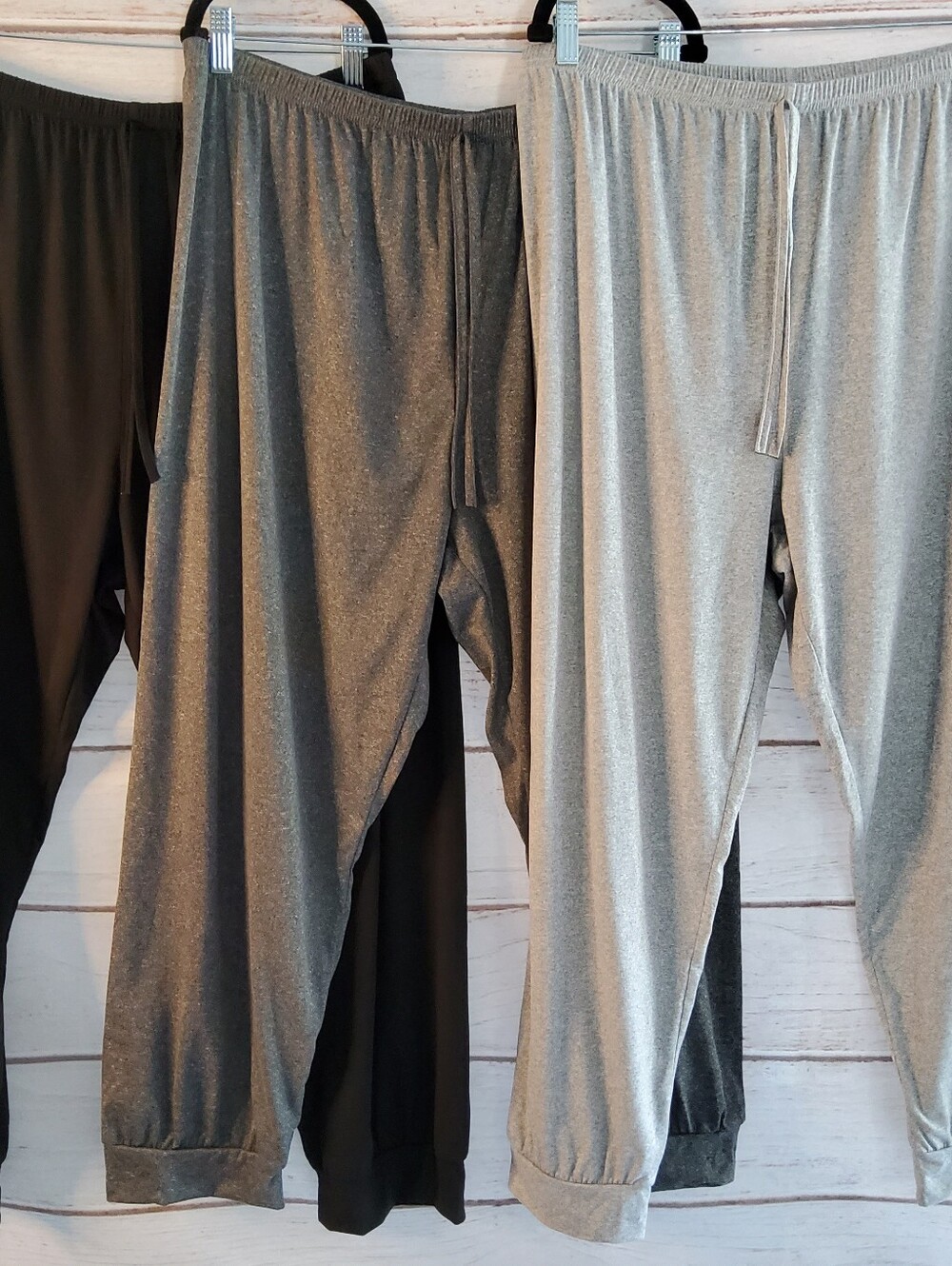 SHEIN Cozy Lounge Joggers Trio - Black, Charcoal, Light Gray 2XL